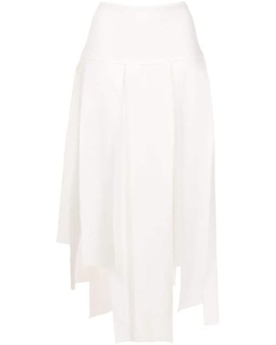 UMA | Raquel Davidowicz Asymmetric Pleated Skirt - White