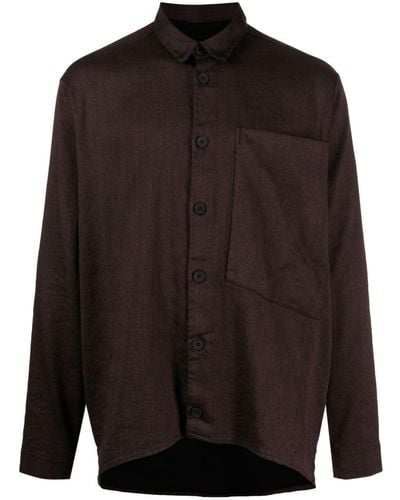 Transit Patch-pocket Button-up Shirt - Black