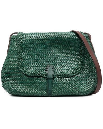 Dragon Diffusion Bolso satchel entretejido - Verde