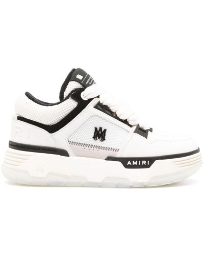 Amiri Ma-1 Leather And Mesh Low-top Sneakers - White