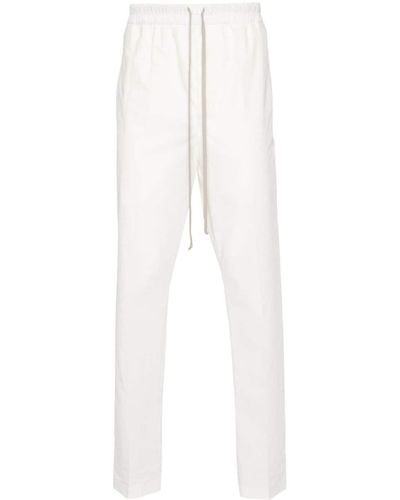 Rick Owens Tapered-leg Cotton Trousers - White