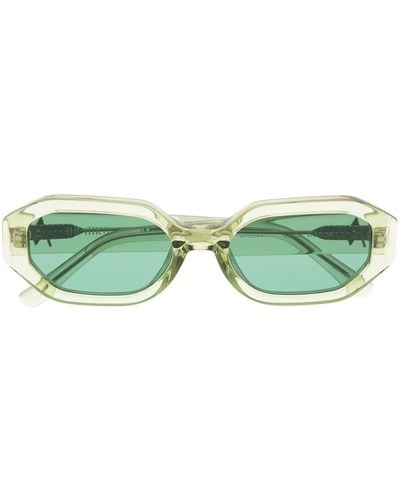 Linda Farrow X The Attico Irene Oval-frame Sunglasses - Green