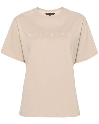 Goldbergh T-shirt Met Ronde Hals - Naturel