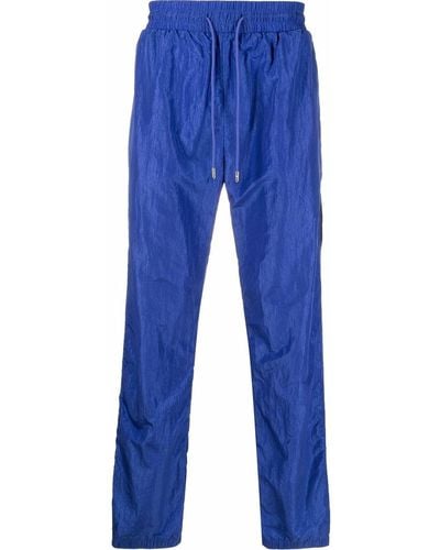 Just Don Embroidered-logo Track Pants - Blue