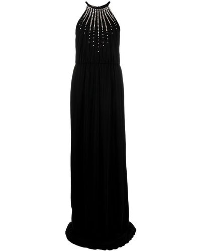 Gucci Crystal-embellished Long Dress - Black