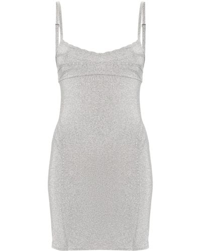 Jacquemus Fiesta Lurex Mini-jurk - Grijs