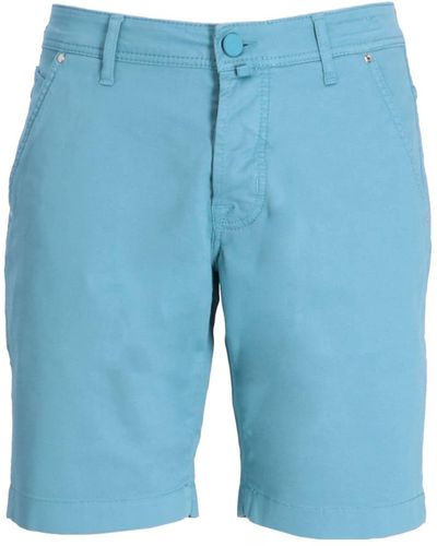 Jacob Cohen Logo-appliqué Slim-cut Bermuda Shorts - Blue