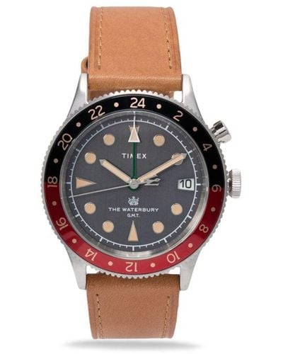 Timex Reloj Waterbury Traditional GMT de 39mm - Marrón