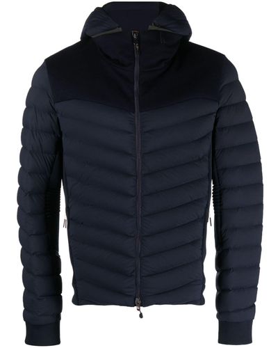 Sease Zip-up Hooded Padded Jacket - Blue