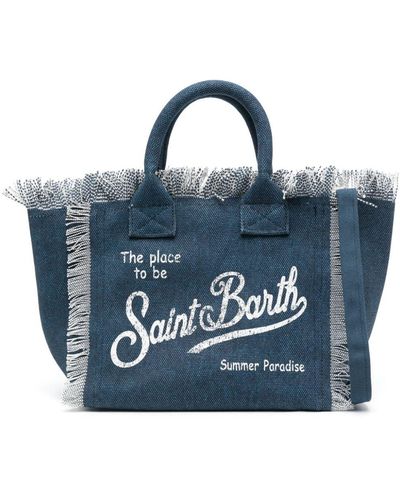 Mc2 Saint Barth Colette logo-print beach bag - Blau