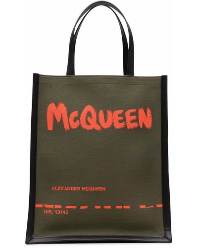 Alexander McQueen ロゴ ハンドバッグ - グリーン