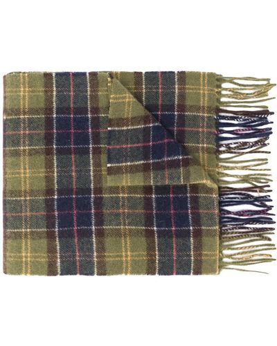 Barbour Tartan Knitted Scarf - Blue