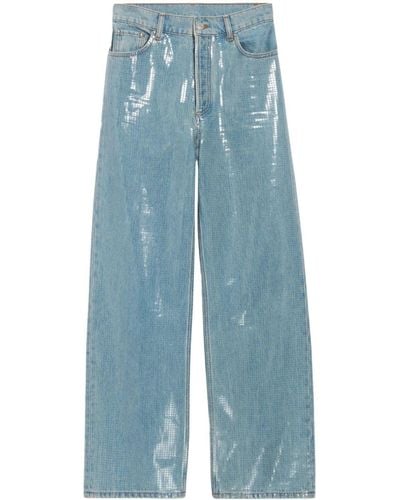 Claudie Pierlot Jeans Jean with Claude effetto glitter - Blu