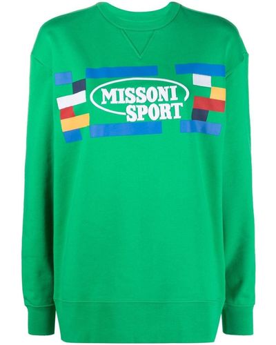 Missoni Logo-print Cotton Sweatshirt - Green