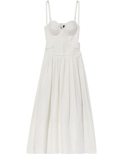 Proenza Schouler Pleated Bustier Midi Dress - White