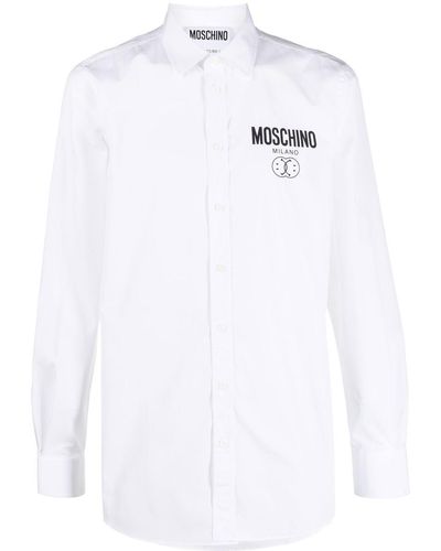 Moschino Logo-print Long-sleeve Shirt - White