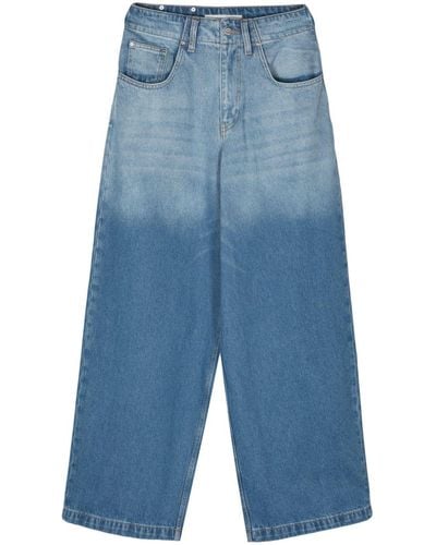 Dion Lee Low-rise Wide-leg Jeans - Blue