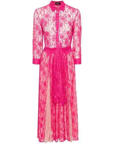 Liu Jo Floral-lace shirt dress - Pink