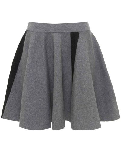 JW Anderson A-line Stripe-embellishment Miniskirt - Grey