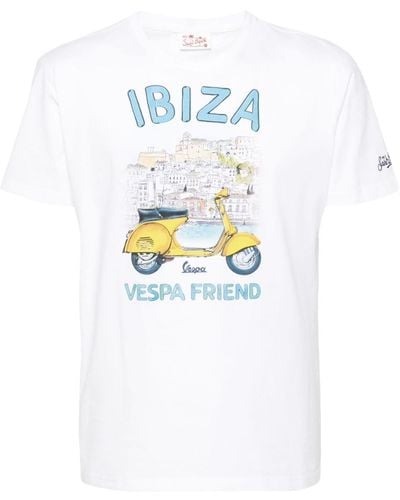 Mc2 Saint Barth Ibiza Vespa Tシャツ - ホワイト