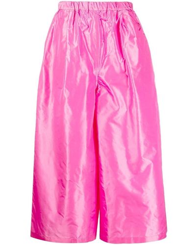 Sofie D'Hoore Metallic-sheen A-line Trousers - Pink