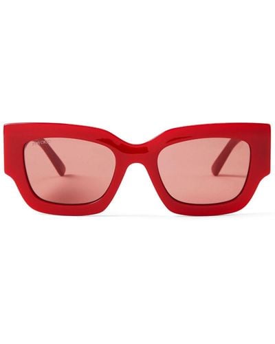 Jimmy Choo Nena Square-frame Sunglasses - Red