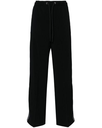 Moncler Pressed-crease Straight-leg Trousers - Black
