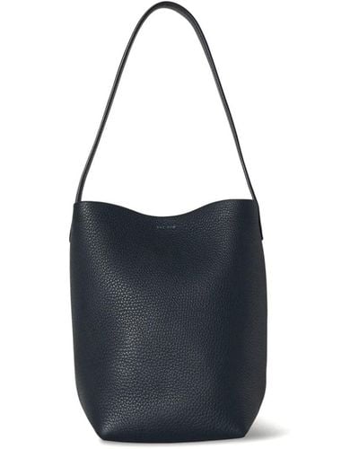 The Row Small Park Leather Tote Bag - Black