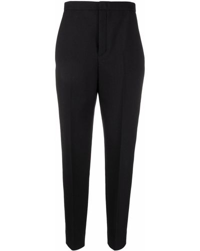 Saint Laurent High Waist Broek - Zwart