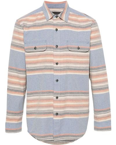 Pendleton Striped Cotton Shirt - Gray