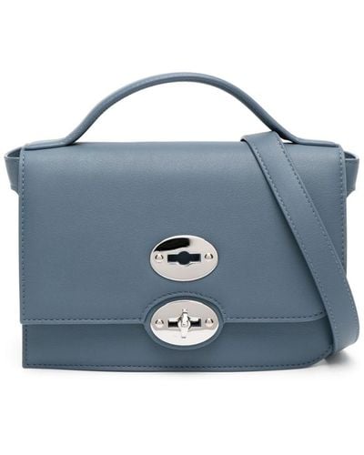 Zanellato Ella Leather Crossbody Bag - Blue