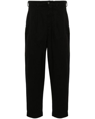 Societe Anonyme Logo-embroidered Tapered Trousers - Black