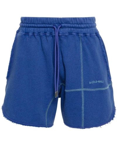 A_COLD_WALL* Intersect Seam-detail Track Shorts - Blue