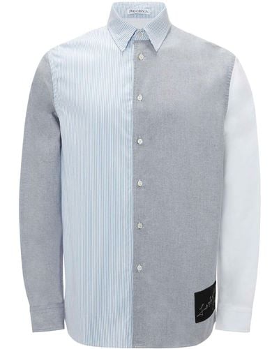 JW Anderson Camicia con design patchwork - Blu