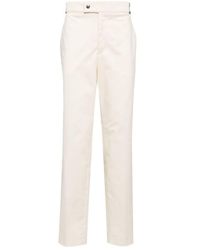 Moncler Cotton-blend Chino Trousers - White