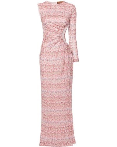 Missoni Maxi-jurk Met Zigzag Patroon - Roze