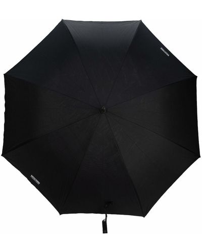 Love Moschino Paraguas con logo estampado - Negro