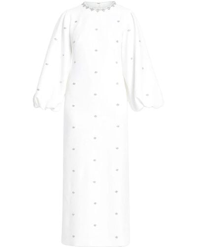 Huishan Zhang Joelle Kleid mit Kristallen - Weiß