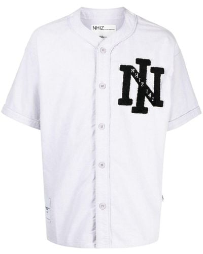 Izzue Lettering-patch Short-sleeve Shirt - White