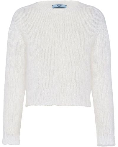 Prada Crew-neck Wool Sweater - White