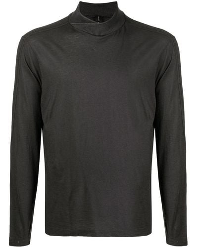 Transit Ribbed Collar T-shirt - Black