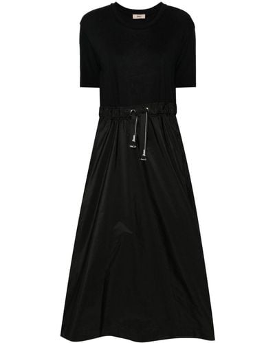 Herno Panelled T-shirt Dress - Black
