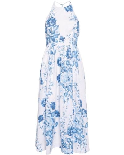Reformation Percy Linen Dress - Blue