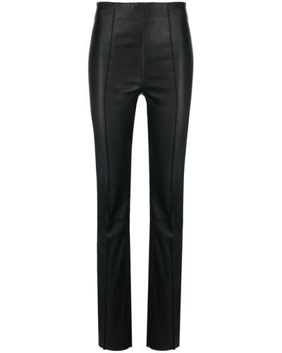 Remain Bootcut Leather Trousers - Black