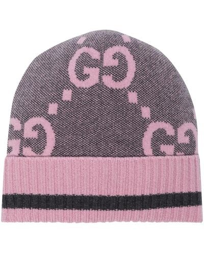 Gucci GG Knit Cashmere Hat - Grijs