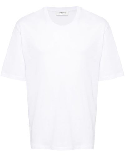 Laneus Plain Cotton T-shirt - White