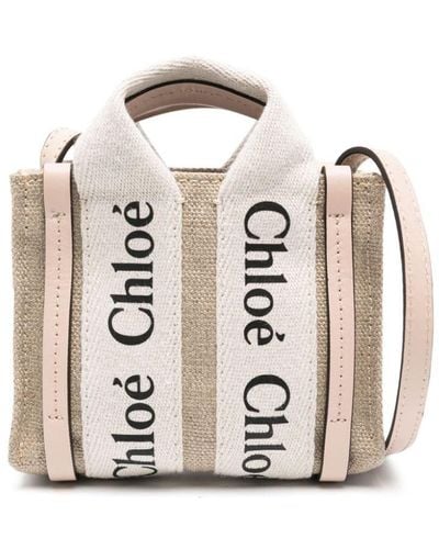 Chloé Woody Mini-tas - Wit