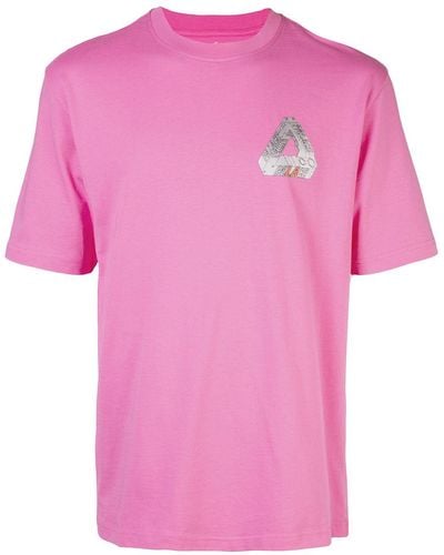 Palace T-Shirt mit Logo - Pink