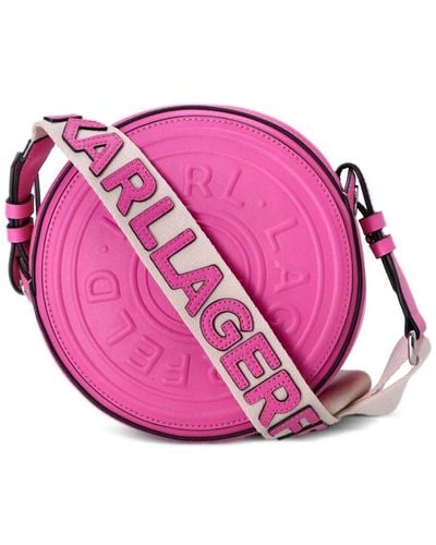 Karl Lagerfeld K/circle Round Crossbody Bag - Pink