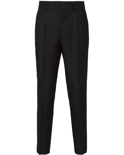 Prada Mohair-wool Tailored Pants - Black
